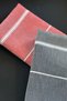 2-Piece Peskir Set, 2 Pieces Kitchen Drying Towels 55X85 cm Cotton, Head, Hand, Tea, Wedding, Hammam, Bath Towels, Quick-Drying Sultan Gray and Red Colors - 3