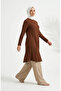 Bubble Fabric Relaxed Fit Tunic 0506-05 Brown - 2