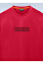 تي شيرت رجالي S-BOX LOGO SS 1-NP0A4IFLRAQ1 أحمر مستدير ذو قصة عادية وقصة مستقيمة - 6