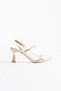 Women's Gold Heeled Sandals Tr12My06D - 2