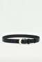 Black Crocodile Belt with Gold Buckle Detail - 3