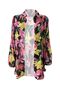Jasmine Black Flower Beach Shirt - 4