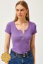 Women's Purple Snap-On Camisole T-Shirt BLZ-19000171