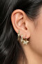 Gold Color Zircon Stone Star and Heart 3-Piece Earring Set - 2