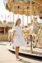 3-7 Years Old Girl's Evening Dress Wedding Birthday Model Ecru Collar with Stone Detail-3 Y