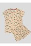 Girl's 100% Cotton Pink Rainbow Patterned Short Sleeve Shorts Summer Pajama Set - 2