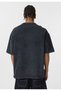 Washable Oversize T-Shirt with Pre-Washed Printed Text - 5