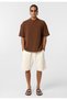 Basic Oversize Button Collar T-Shirt - 4