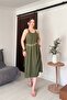 Women's Adjustable Straps Aerobine Fabric Long Dress - Sweat-Proof Summer Maxi Length - 4