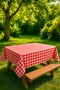 Checkered Tablecloth, Picnic Cover, Multi-Purpose Cover 140 X 150cm - 3
