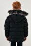 Plush Lined Faux Fur Collar Removable Hooded Winter Coat Boy's Coat 5761906 - 6