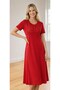 Lace Detailed Classic Women's Nightgown - 3 Buttons Zakkum Fabric Elegant and Comfortable Tunic 38-40 - 2