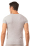 Özkan 0273 Men's 95% Cotton Lycra Single Jersey V-Neck Half Sleeve Flexible Comfortable T-Shirt Undershirt - 3