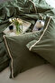 Boho Fringed Green Duvet Cover Set Double 200 x 220 7030A - 4