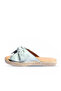 Shoes Blue Leather Women's Espadrille Slippers 01Wl4605 - 4