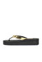 Gold Shiny Mirror Women's Flip Flops Slipper 26Wt202644 - 3