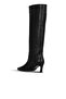 Black Leather Women's Heeled Boots 42Wc5840 - 4
