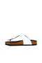 White Open Toe Sandals Leather Men's Flip Flops Slipper 05Mt101 - 3