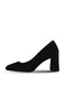 Black Suede Women's Heeled Shoes 39Wa2029 - 3