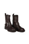 Brown Leather Women's Flat Boots 01Wf4303 - 2