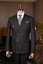 Double-Breasted Striped Suit –Slimfit, Choose One Size Larger. - 2
