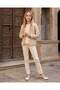 Senior Girls Beige Embroidered Button Front Jacket - 5