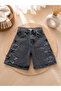 Black star patterned 100% cotton t-shirt anthracite star patterned denim capri holiday special day girl's outfit - 6