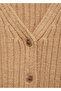Ribbed cardigan with V-neck - 8
