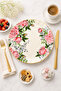 Real Gold Gilded Rose Patterned 26 cm Serving Plate Single Stylish Presentation Cake Dessert Plate 1 Piece - 4