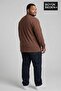 Men's Large Size Handwritten Brooklyn Printed 2 Thread Crew Neck T-Shirt Spr26Bts942-6 - 2