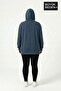 Women's Plus Size Hooded Ny Newyork Printed Thin Swatshirt Spr26Bswk957-15 - 3