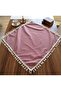 Organic Linen Natural Cotton Soft Easy Ironing Cream Fringed Tablecloth - 2