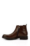 Men's Brown Genuine Leather Zippered Chelsea Boots - 3