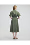 Midi Shirt Dress with Belt - 6