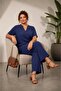 Women's Plus Size Casual Stylish Blouse and Pants Two-Piece Set - 3