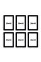 6 قطع إطار 30x40 - إطار أسود - إطار MDF A3 - إطار صور متعدد - 3