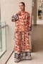 Kahma Contrast Leaf Patterned Blouse - 3