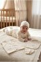 Boy Baby Amore Mi̇o Embroidered Teddy Bear with Bottle 10-Piece Newborn Hospital Release Zibin Set Boxed