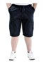 Large Size Men's Capri Cargo Pants with Pockets and Tie Waist Valencia 21404 Navy Blue