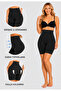 Women's Black Short-Legged Gathering Seamless Corset 1011