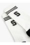College Socks Socket Letter Patterned - 3