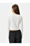 Crop Blouse Corset Detailed Long Sleeve U Neck Ribbed - 4