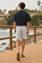 شورت رجالي قصير فضفاض باللون الرمادي من Trend Basic Jogger - 6