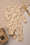 100% Cotton Unisex Baby 3-Piece Jumpsuit Set Without Booties Dinosaur Patterned - 2