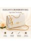 Elegant Women's Crossbody Bag - PU Leather Shoulder Handbag with Gold Chain Strap | Stylish Ladies Purse for Travel, Office & Daily Use | Lightweight Zip Closure | Off White - 4