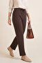 Beli Lace-Up Skinny Leg Pants -Brown