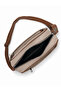 Women's Multi-Compartment Mink-Tan Frame Detailed Faux Leather Shoulder and Crossbody Bag - 3