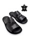 Orthopedic Men's Slippers with All Genuine Leather and Heel Cushion System - 4