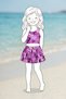 Girl's Purple Pleated Shorts with Skirt - Crop Bottom - Top Set - 4