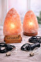 2 Pieces / Himalayan Salt Lamp / 1-2 kg Natural Rock Salt / Pink - Orange with On/Off Button - 4
